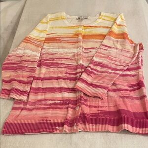 Christopher & Banks Pink and Orange Knit Top